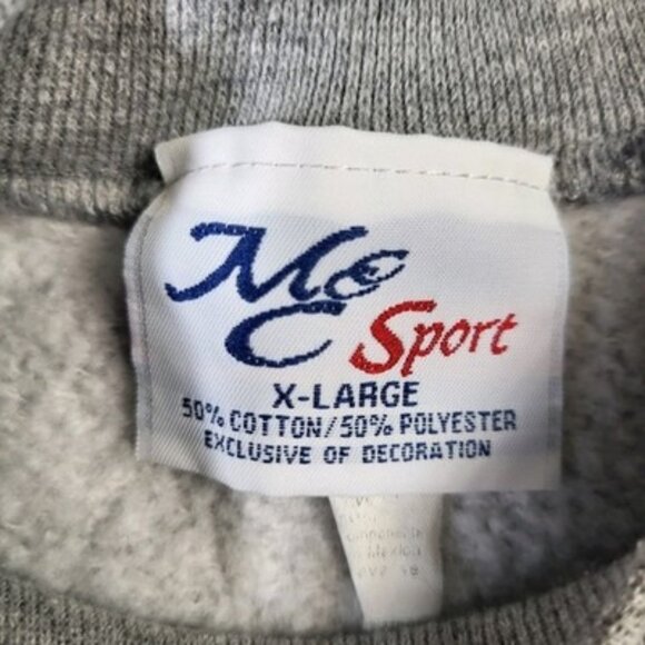 M&C Sport Sweatshirt Men's XL American Grandpa One Hundred % Gray Crew Patriotic - Picture 4 of 11